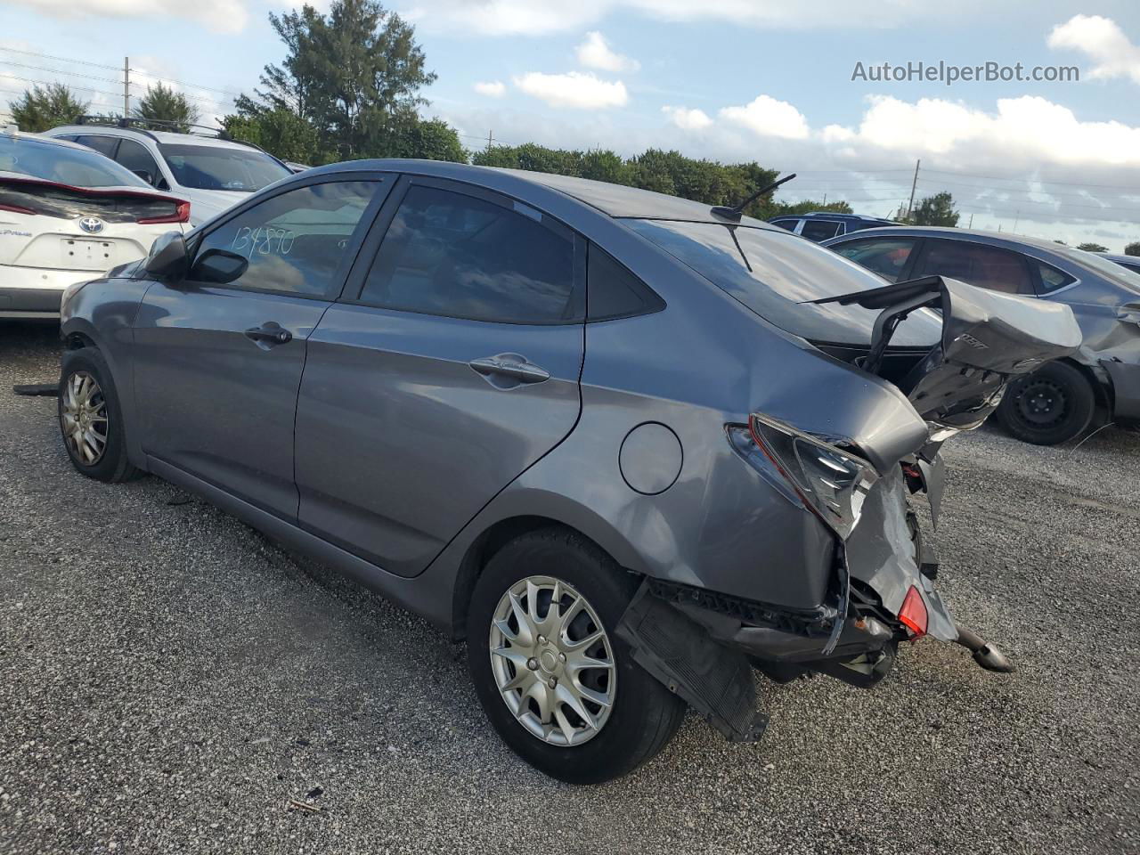 2013 Hyundai Accent Gls Gray vin: KMHCT4AE3DU467655