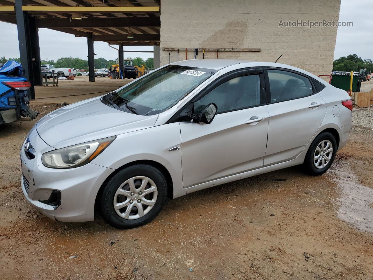 2013 Hyundai Accent Gls Silver vin: KMHCT4AE3DU501755