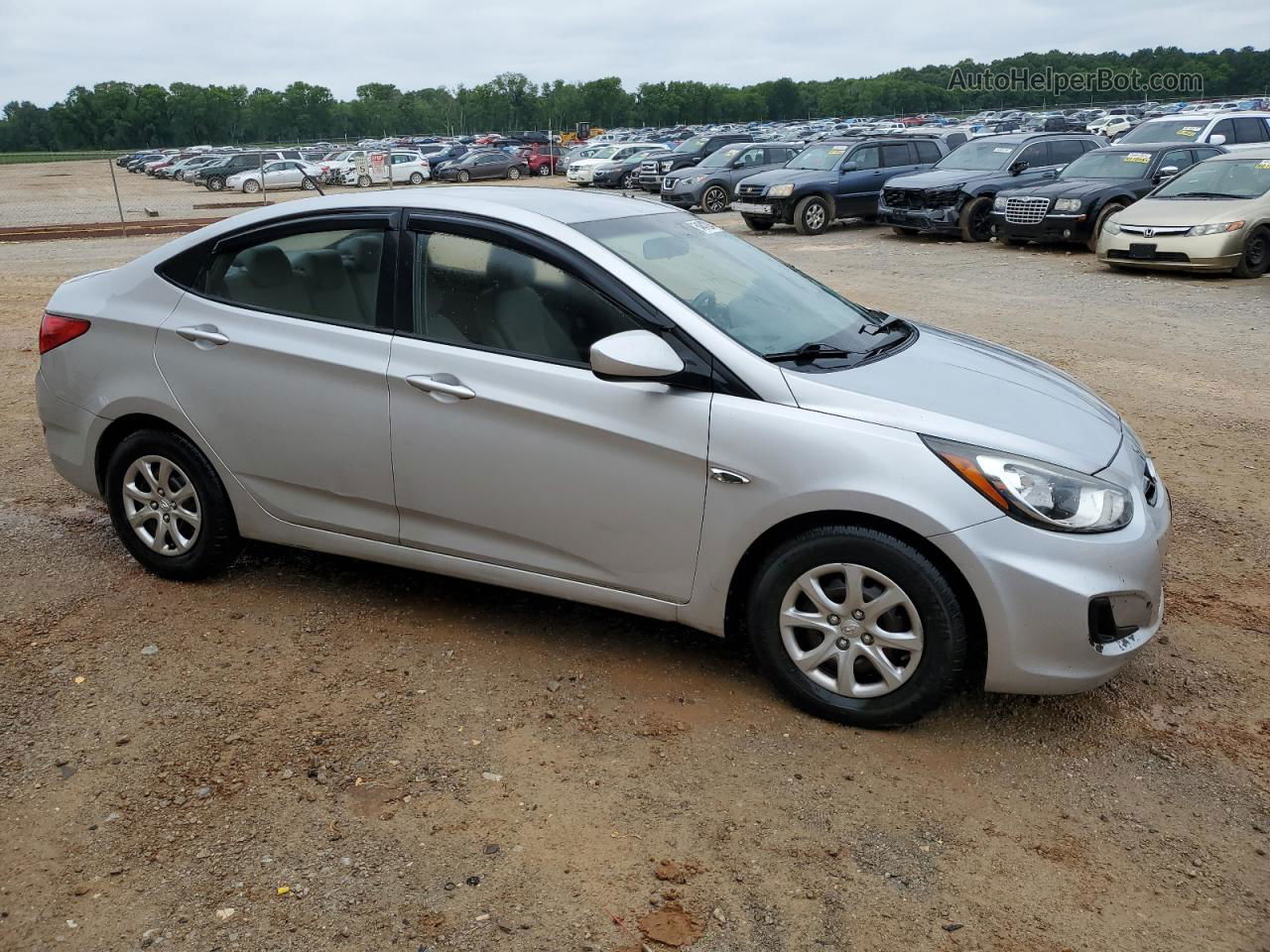 2013 Hyundai Accent Gls Silver vin: KMHCT4AE3DU501755