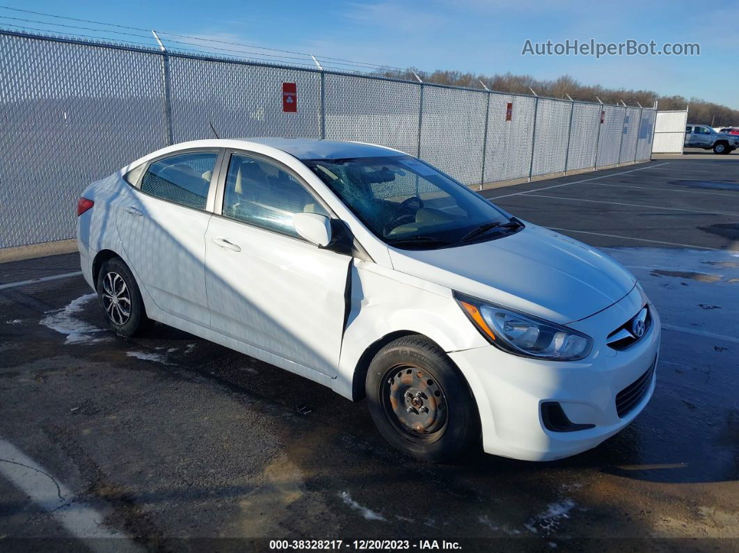 2013 Hyundai Accent Gls White vin: KMHCT4AE3DU527594