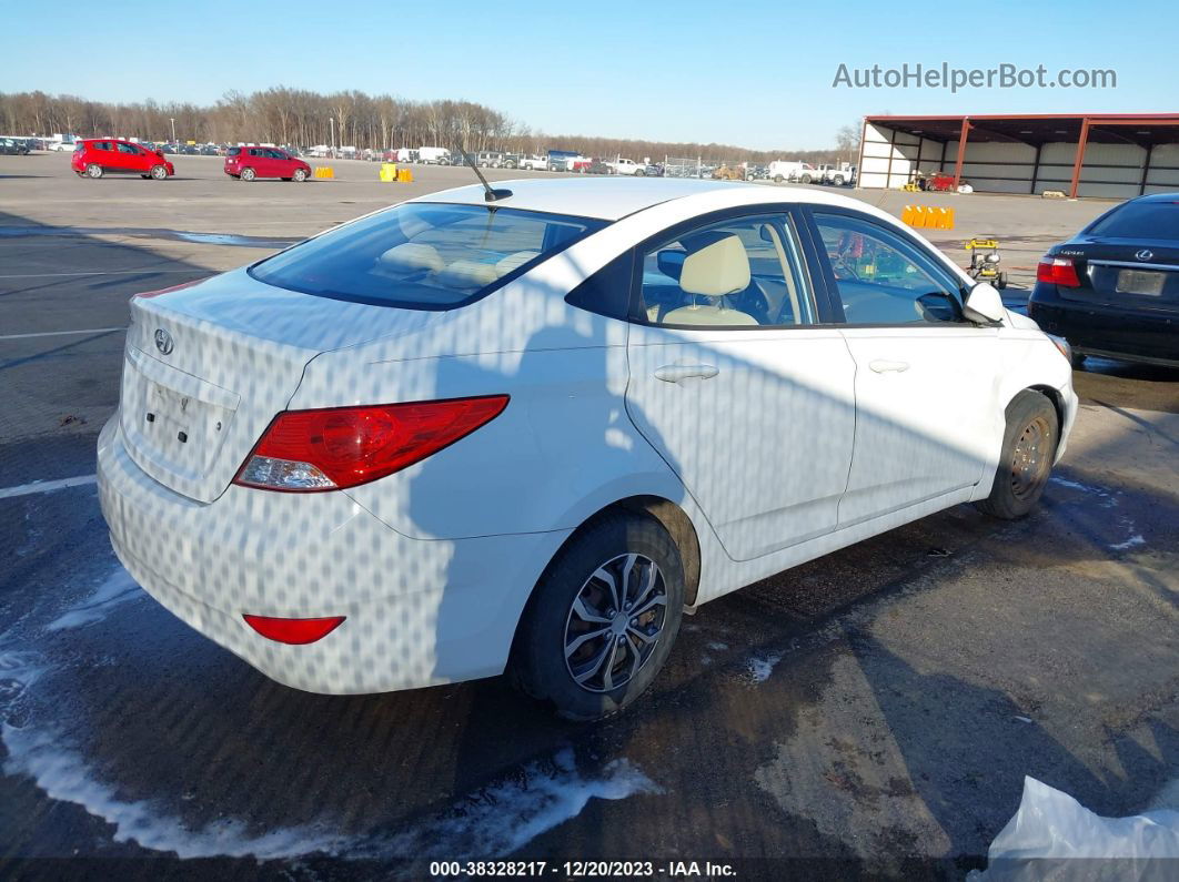 2013 Hyundai Accent Gls White vin: KMHCT4AE3DU527594