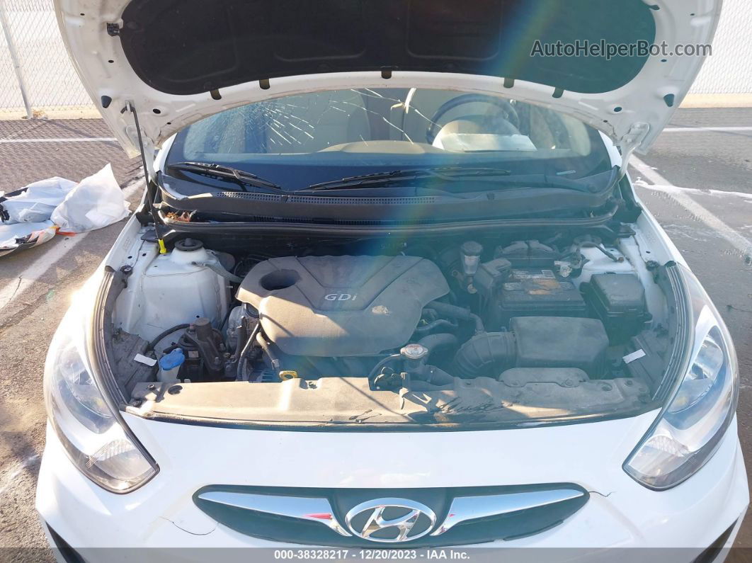 2013 Hyundai Accent Gls White vin: KMHCT4AE3DU527594