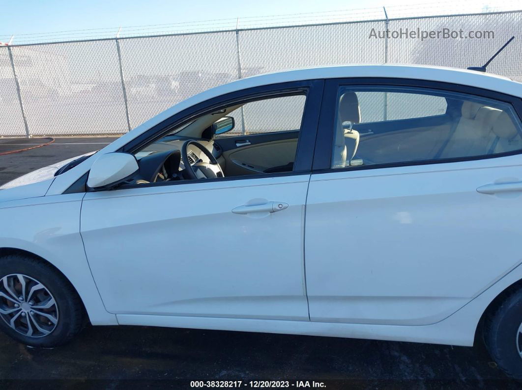 2013 Hyundai Accent Gls White vin: KMHCT4AE3DU527594