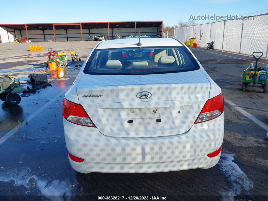 2013 Hyundai Accent Gls White vin: KMHCT4AE3DU527594