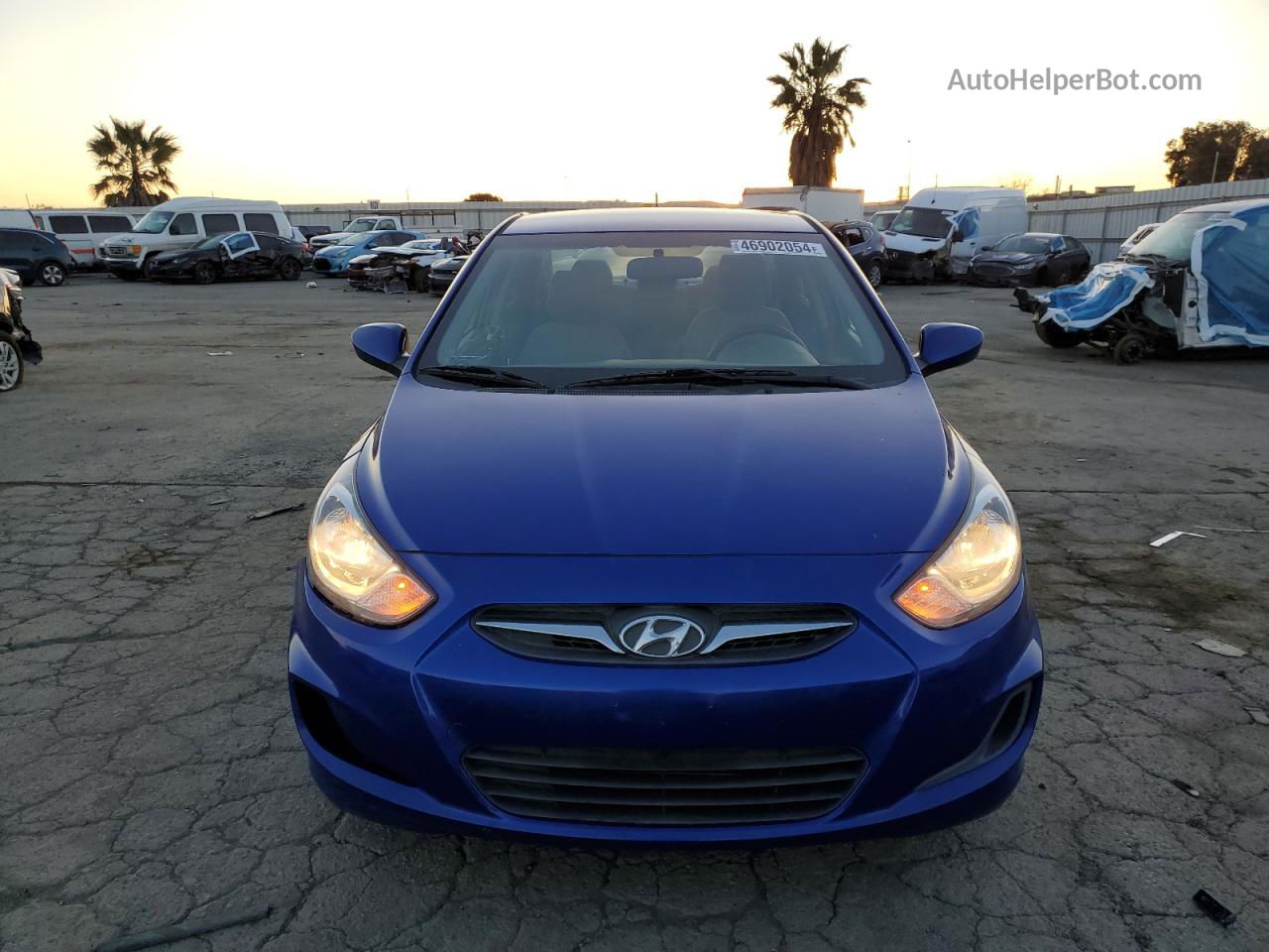 2014 Hyundai Accent Gls Blue vin: KMHCT4AE3EU688447