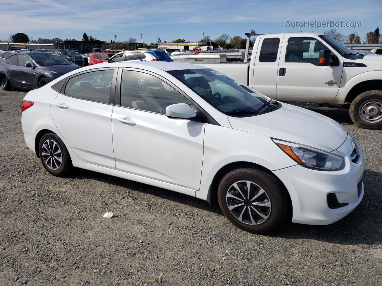 2015 Hyundai Accent Gls White vin: KMHCT4AE3FU803310