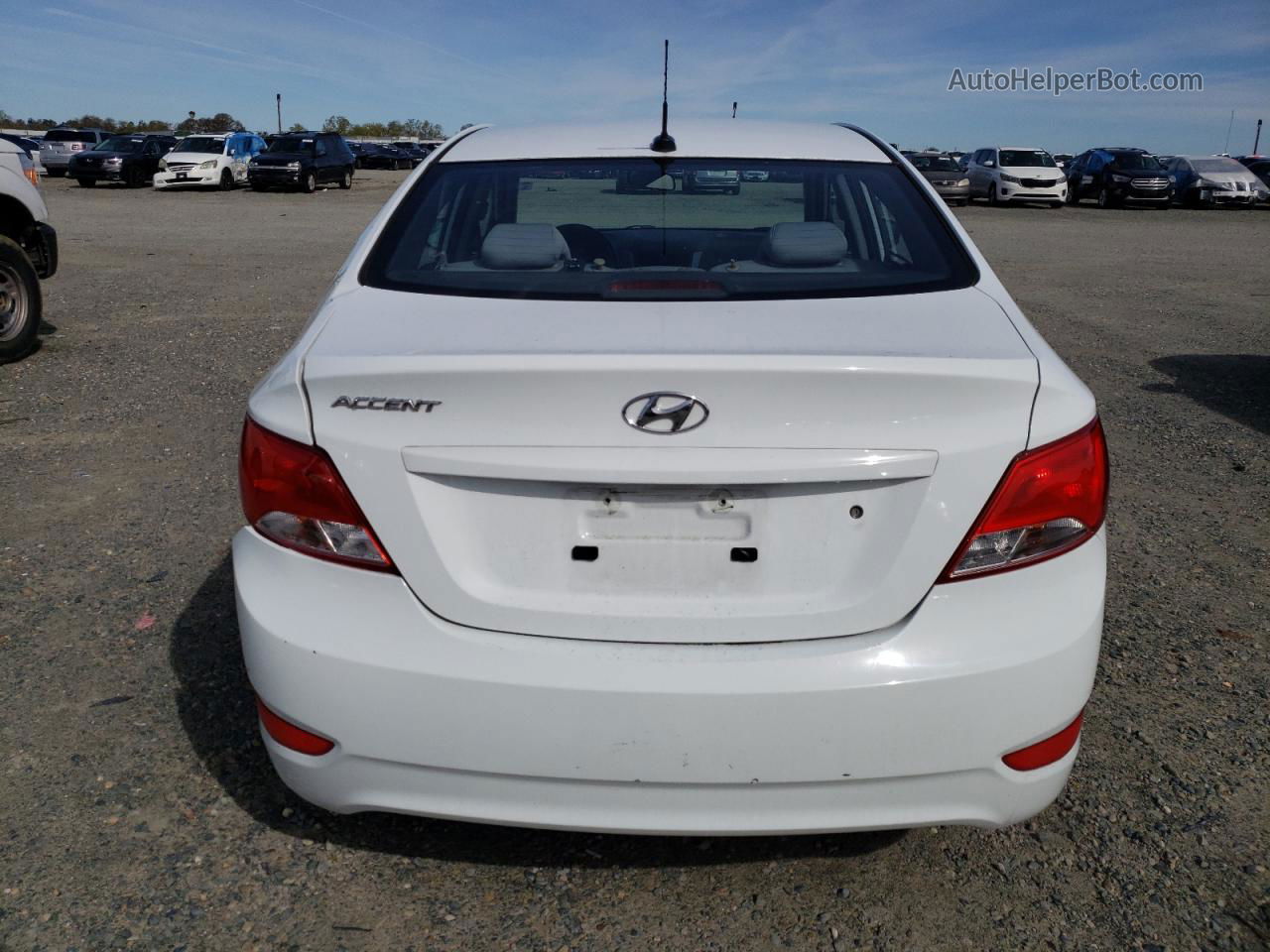 2015 Hyundai Accent Gls White vin: KMHCT4AE3FU803310