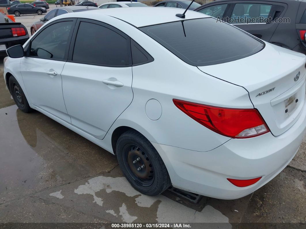 2015 Hyundai Accent Gls White vin: KMHCT4AE3FU820849