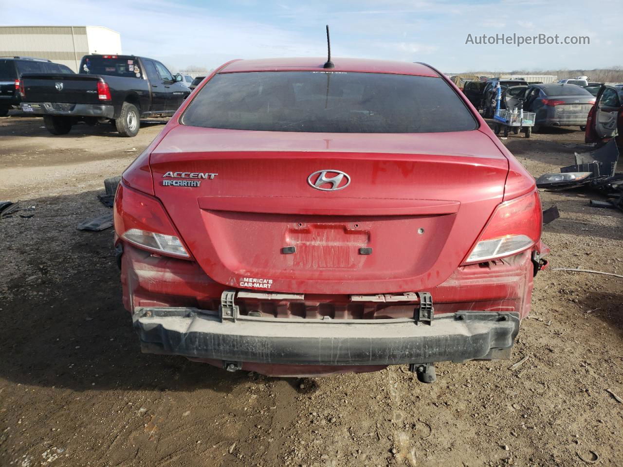 2015 Hyundai Accent Gls Red vin: KMHCT4AE3FU821466