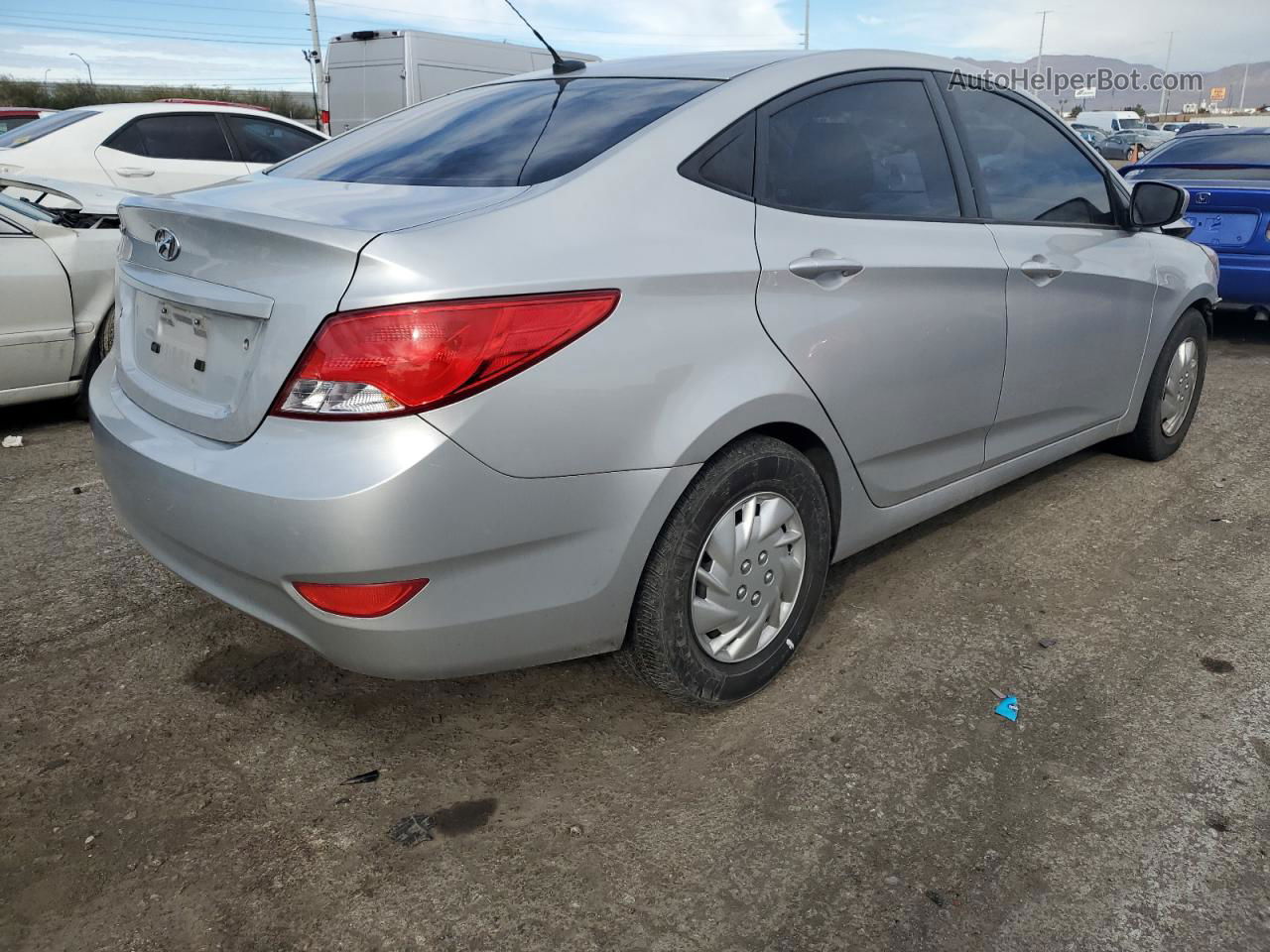 2015 Hyundai Accent Gls Silver vin: KMHCT4AE3FU824948