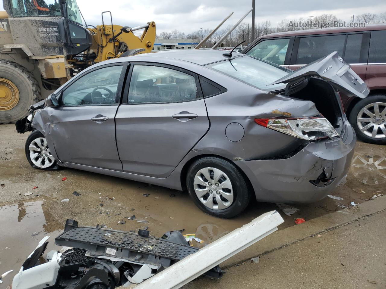 2015 Hyundai Accent Gls Gray vin: KMHCT4AE3FU835898