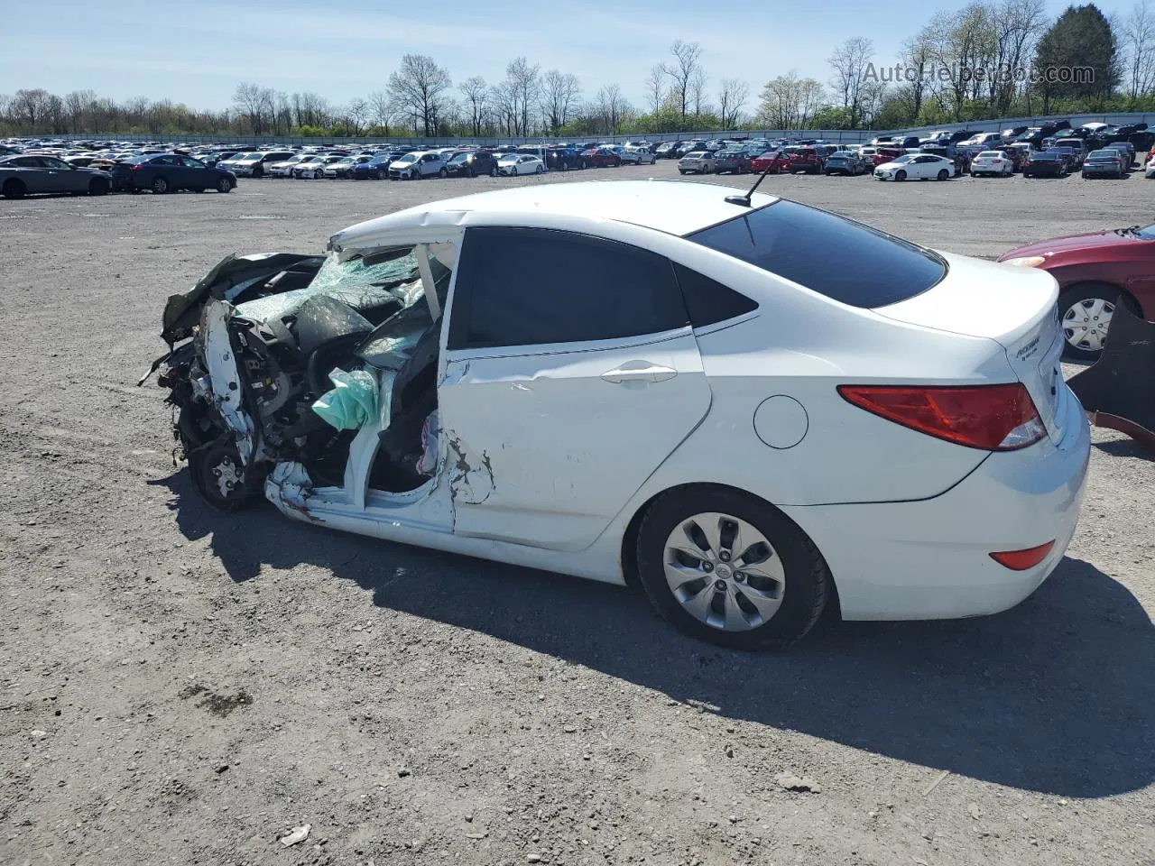 2015 Hyundai Accent Gls White vin: KMHCT4AE3FU912527