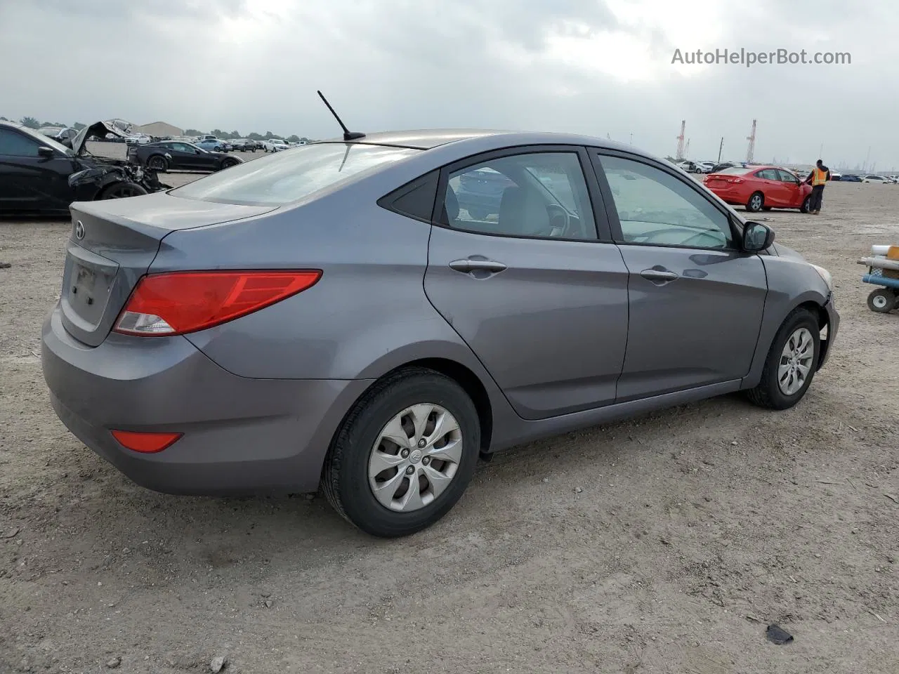 2015 Hyundai Accent Gls Gray vin: KMHCT4AE3FU914651