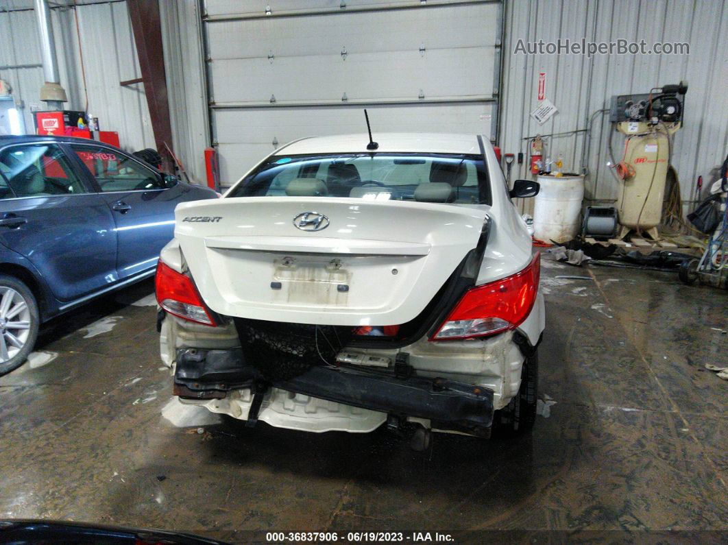 2015 Hyundai Accent Gls White vin: KMHCT4AE3FU933507