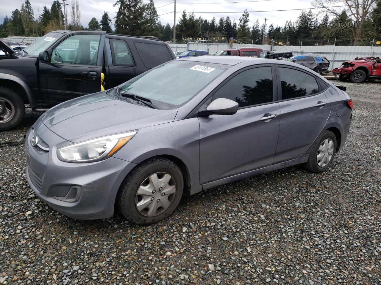 2016 Hyundai Accent Se Серый vin: KMHCT4AE3GU013703