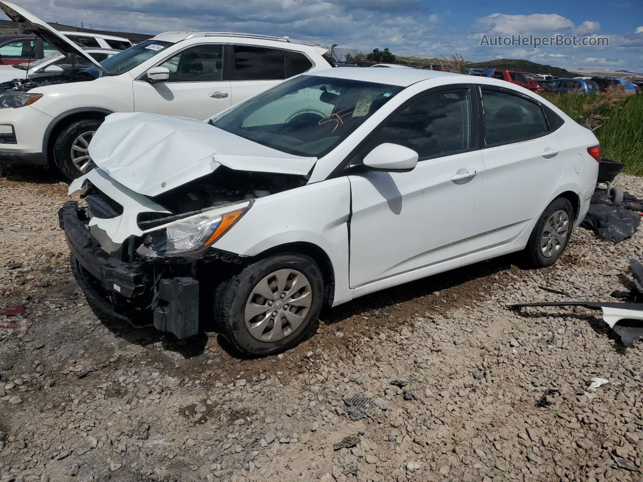 2016 Hyundai Accent Se White vin: KMHCT4AE3GU038343