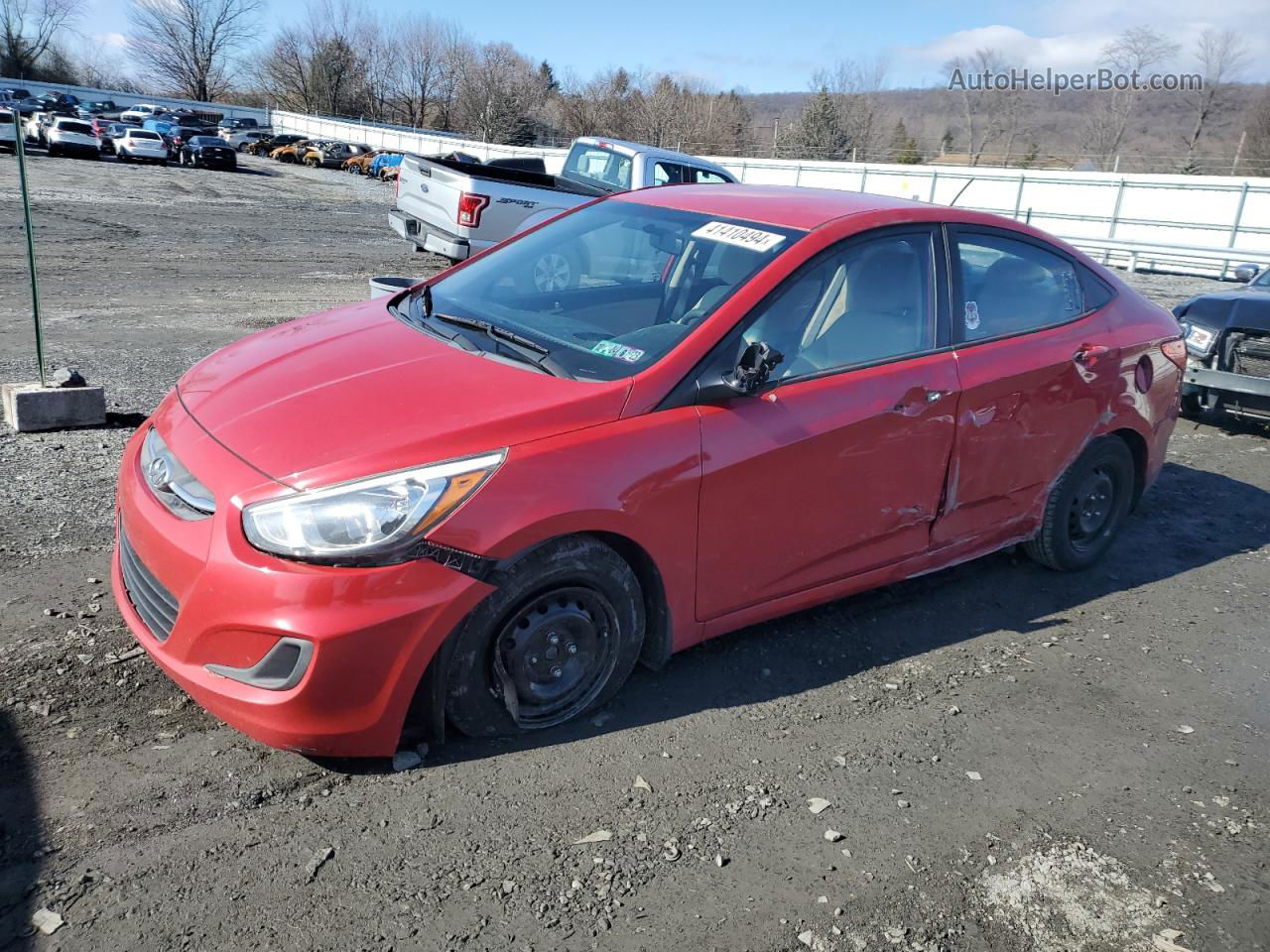 2016 Hyundai Accent Se Красный vin: KMHCT4AE3GU050217