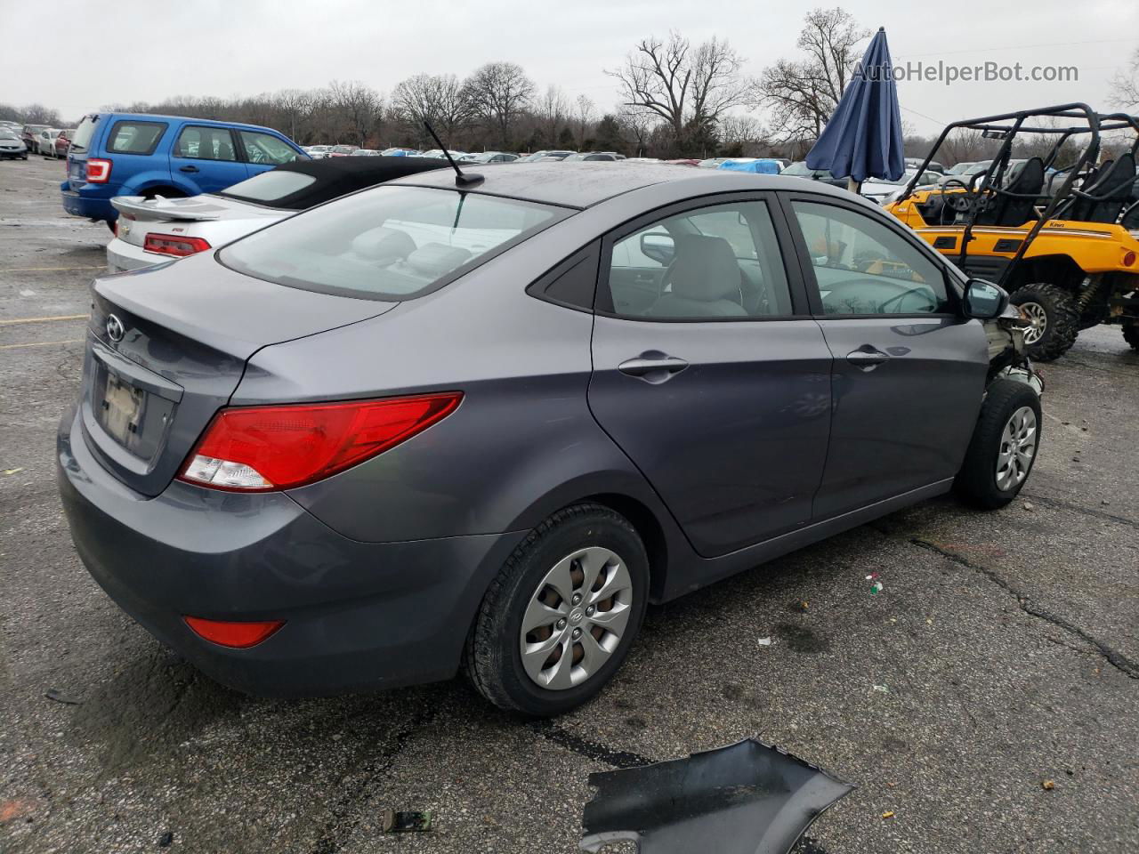 2016 Hyundai Accent Se Gray vin: KMHCT4AE3GU063145