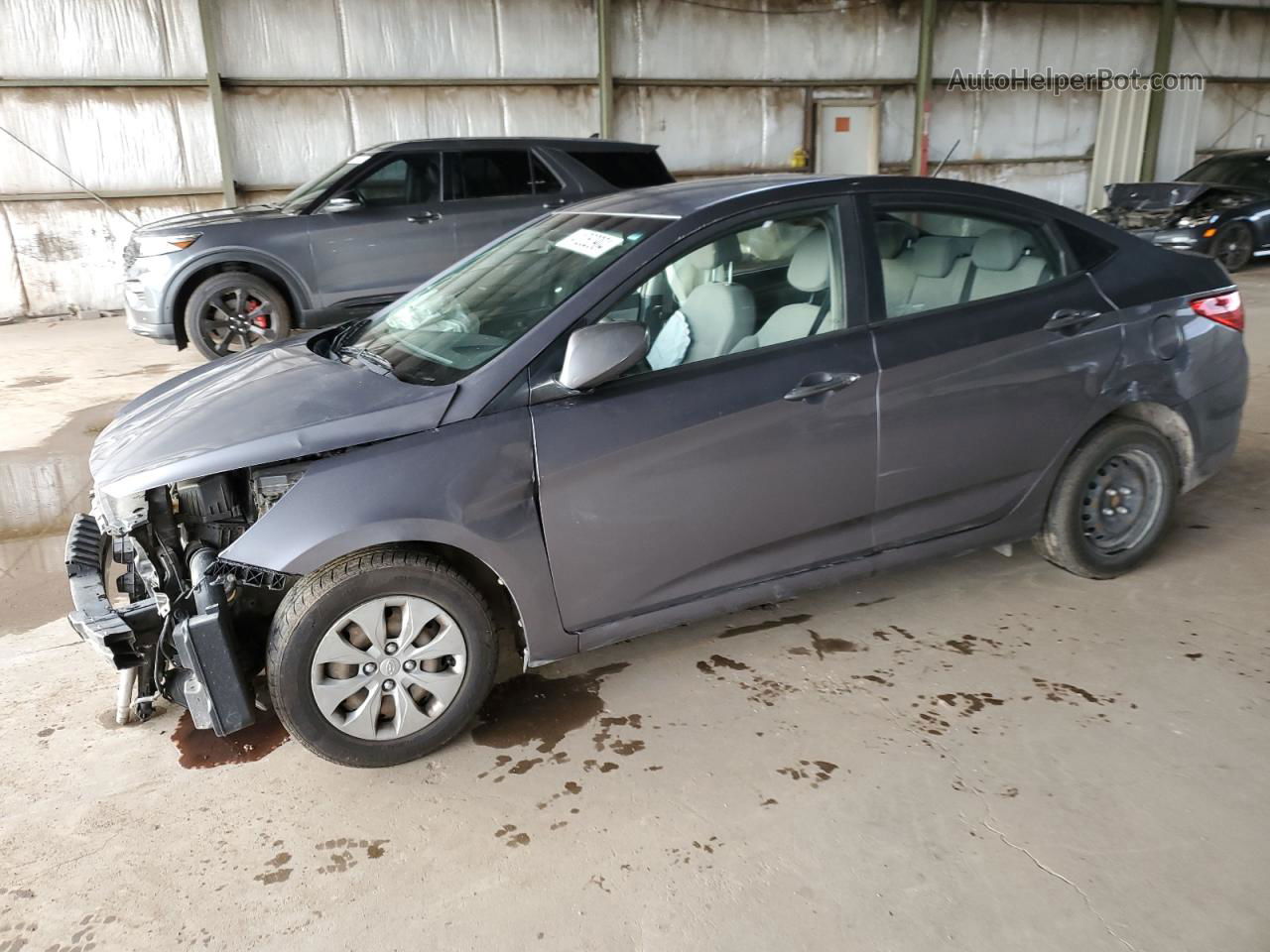 2016 Hyundai Accent Se Gray vin: KMHCT4AE3GU070726