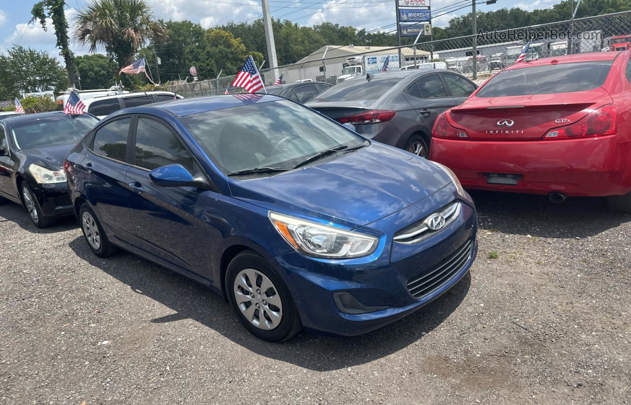 2016 Hyundai Accent Se Синий vin: KMHCT4AE3GU165352