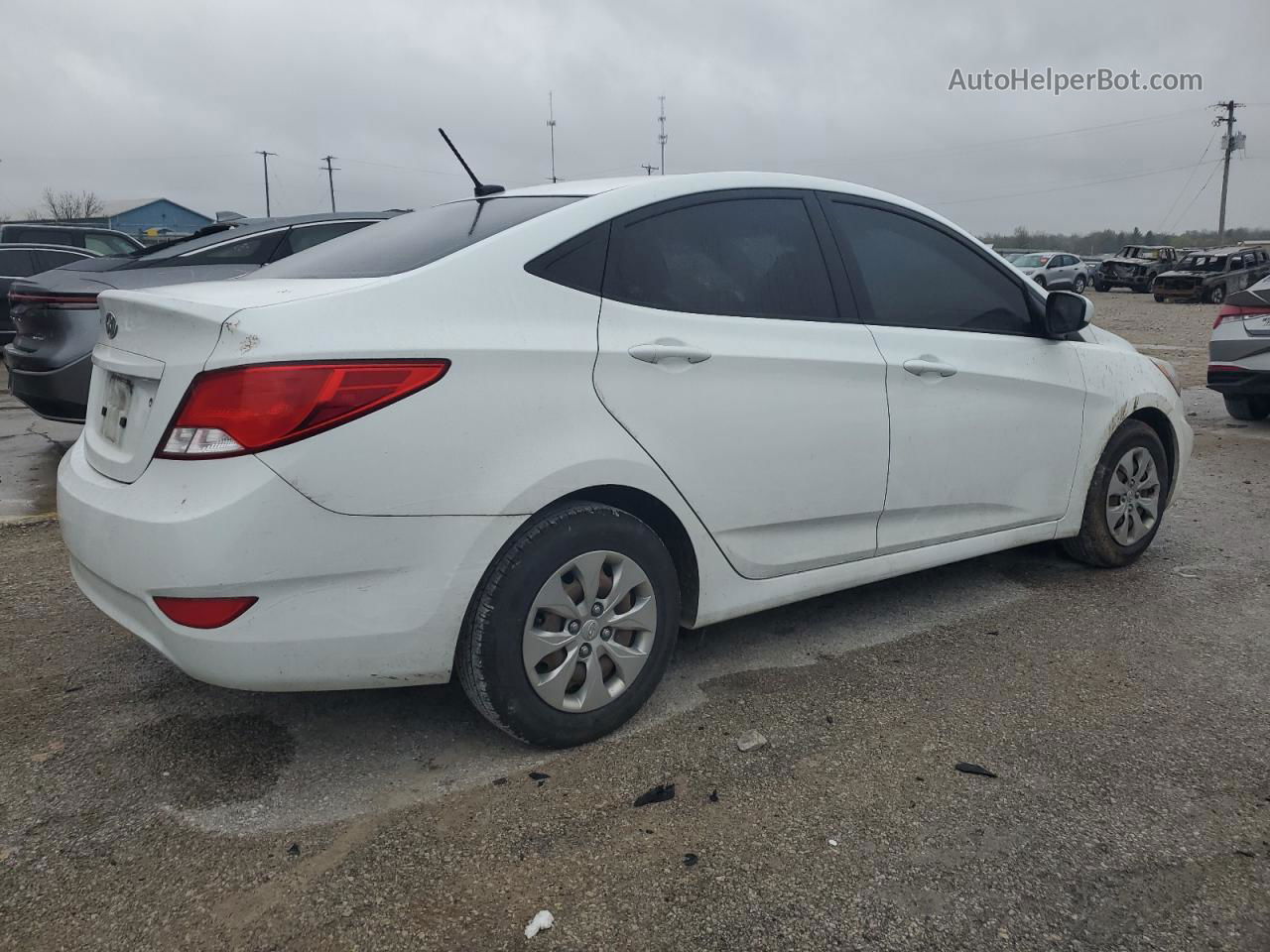 2016 Hyundai Accent Se White vin: KMHCT4AE3GU970249