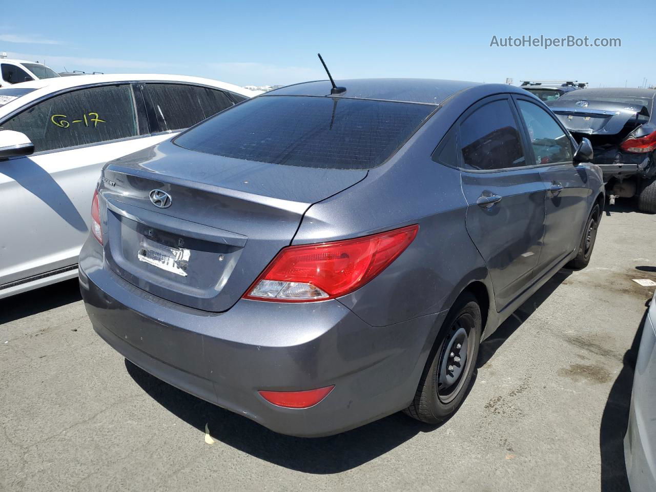 2017 Hyundai Accent Se Gray vin: KMHCT4AE3HU168883