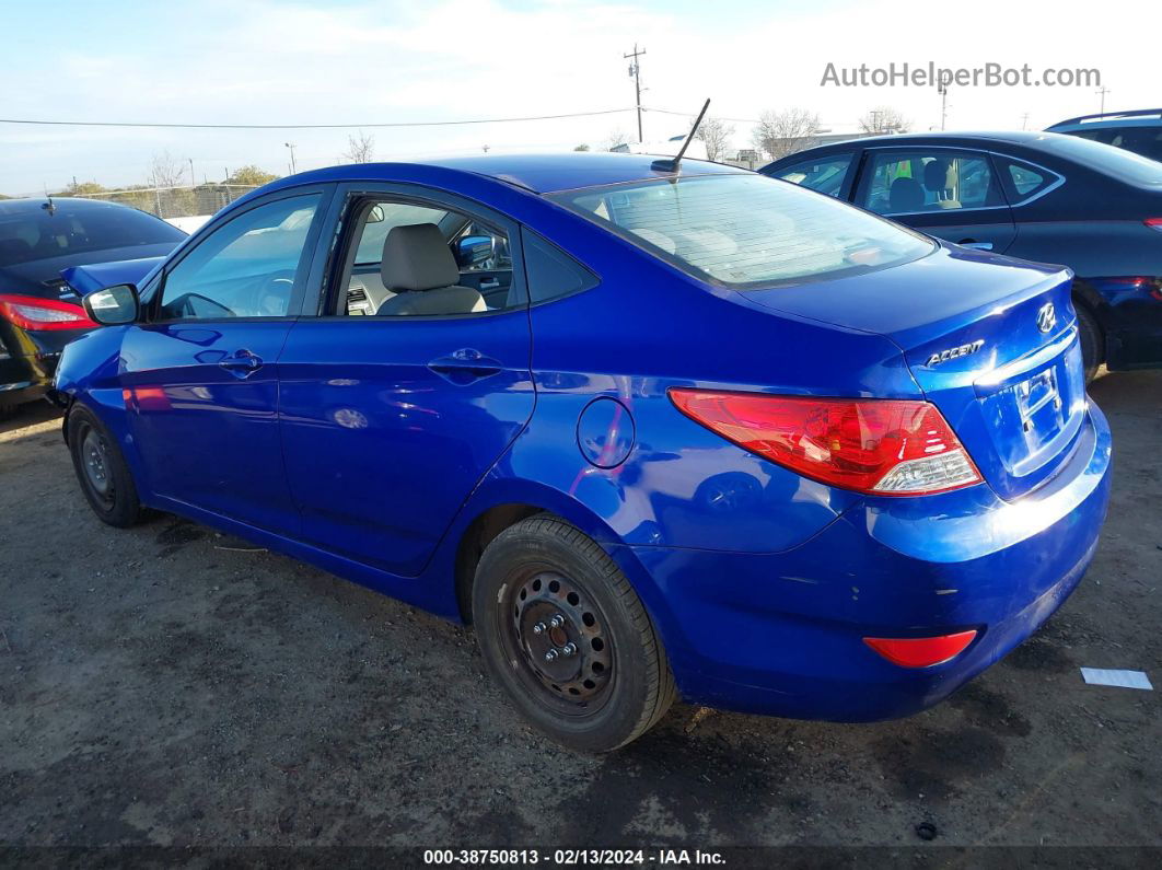 2013 Hyundai Accent Gls Blue vin: KMHCT4AE4DU309938