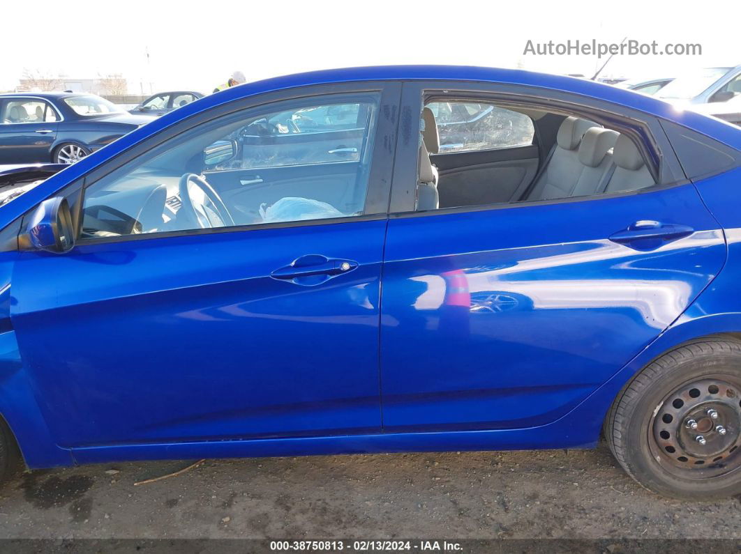 2013 Hyundai Accent Gls Blue vin: KMHCT4AE4DU309938