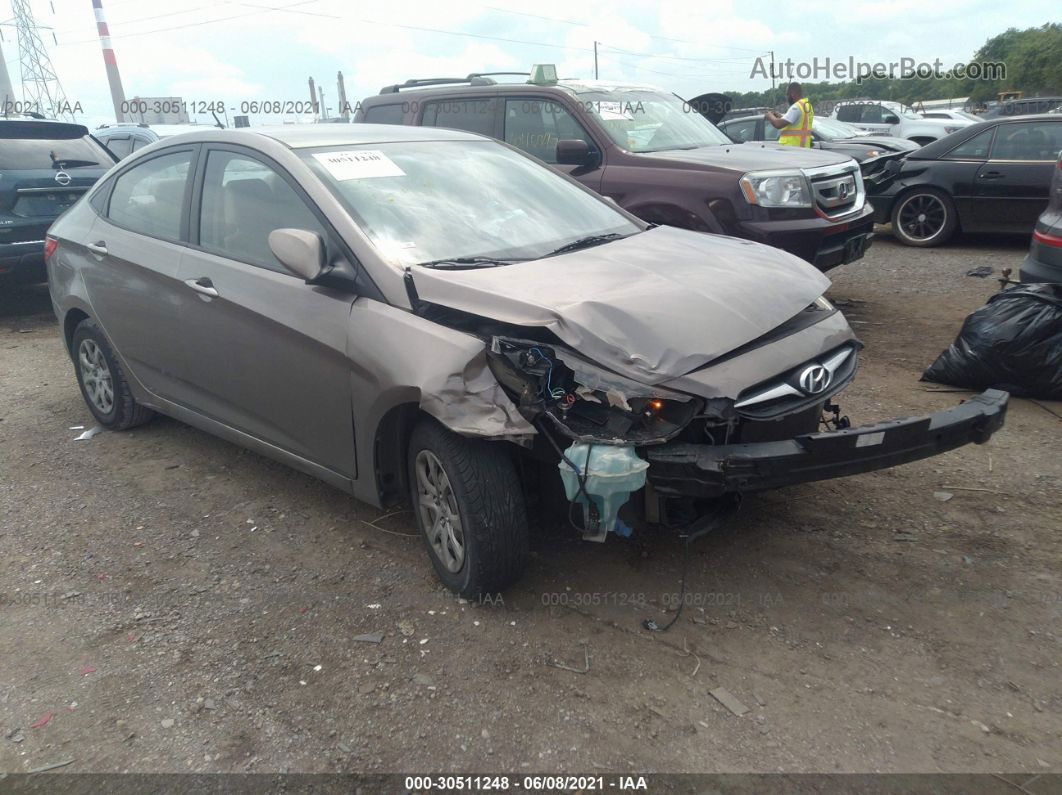 2013 Hyundai Accent Gls Бежевый vin: KMHCT4AE4DU325508