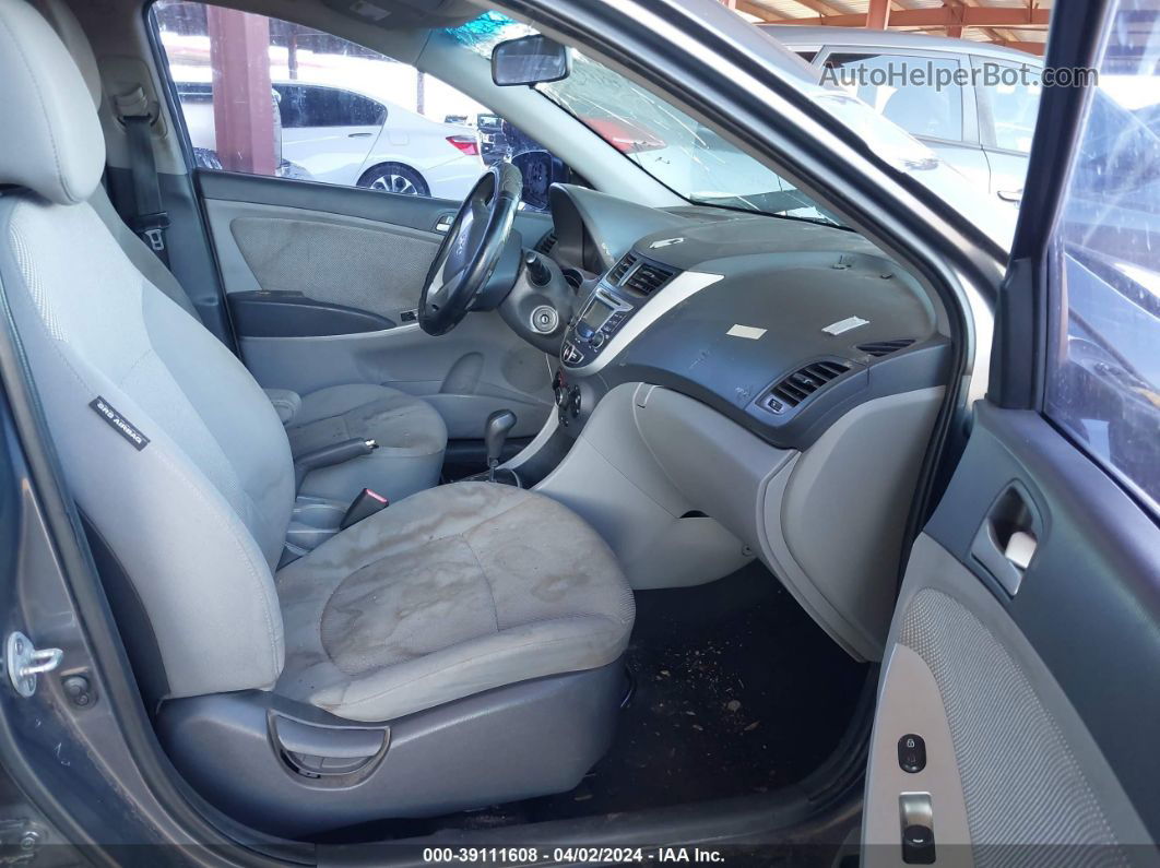 2013 Hyundai Accent Gls Gray vin: KMHCT4AE4DU386857