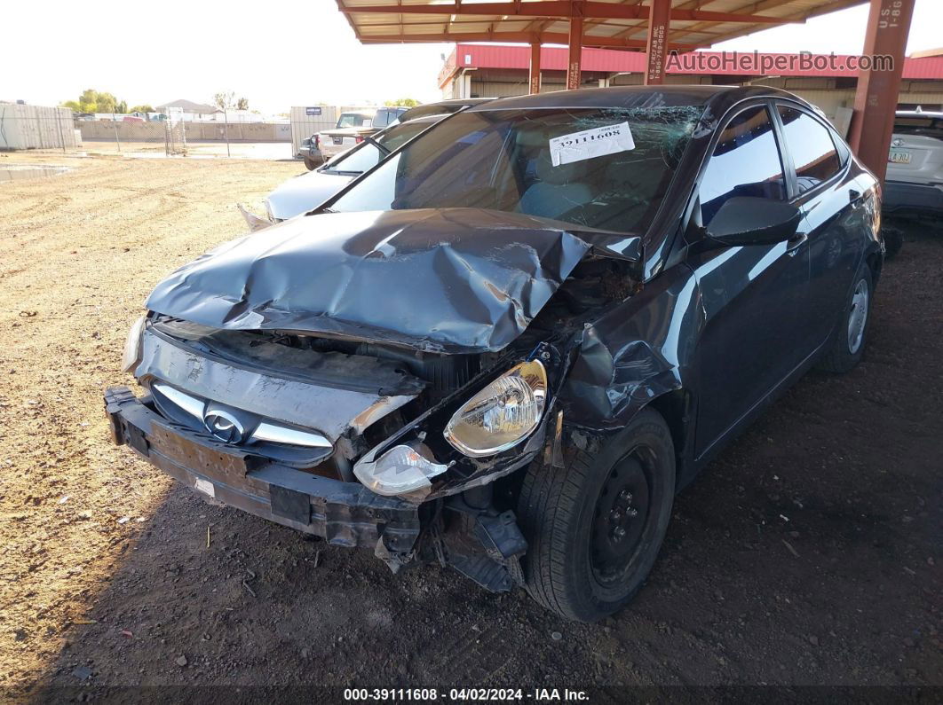 2013 Hyundai Accent Gls Gray vin: KMHCT4AE4DU386857