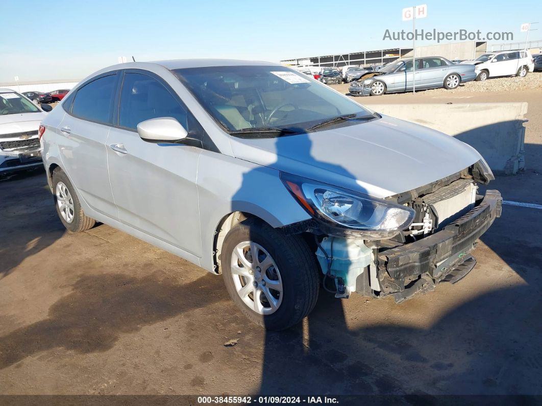 2013 Hyundai Accent Gls Silver vin: KMHCT4AE4DU502039