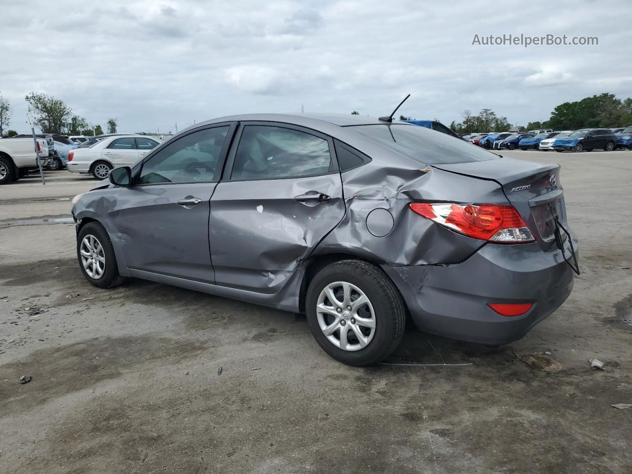 2013 Hyundai Accent Gls Серый vin: KMHCT4AE4DU536711