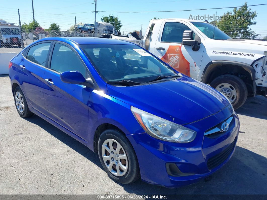 2013 Hyundai Accent Gls Blue vin: KMHCT4AE4DU538314