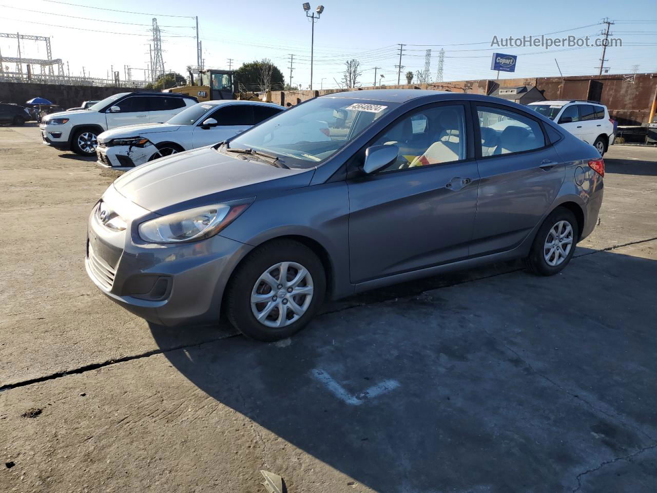 2014 Hyundai Accent Gls Gray vin: KMHCT4AE4EU644201