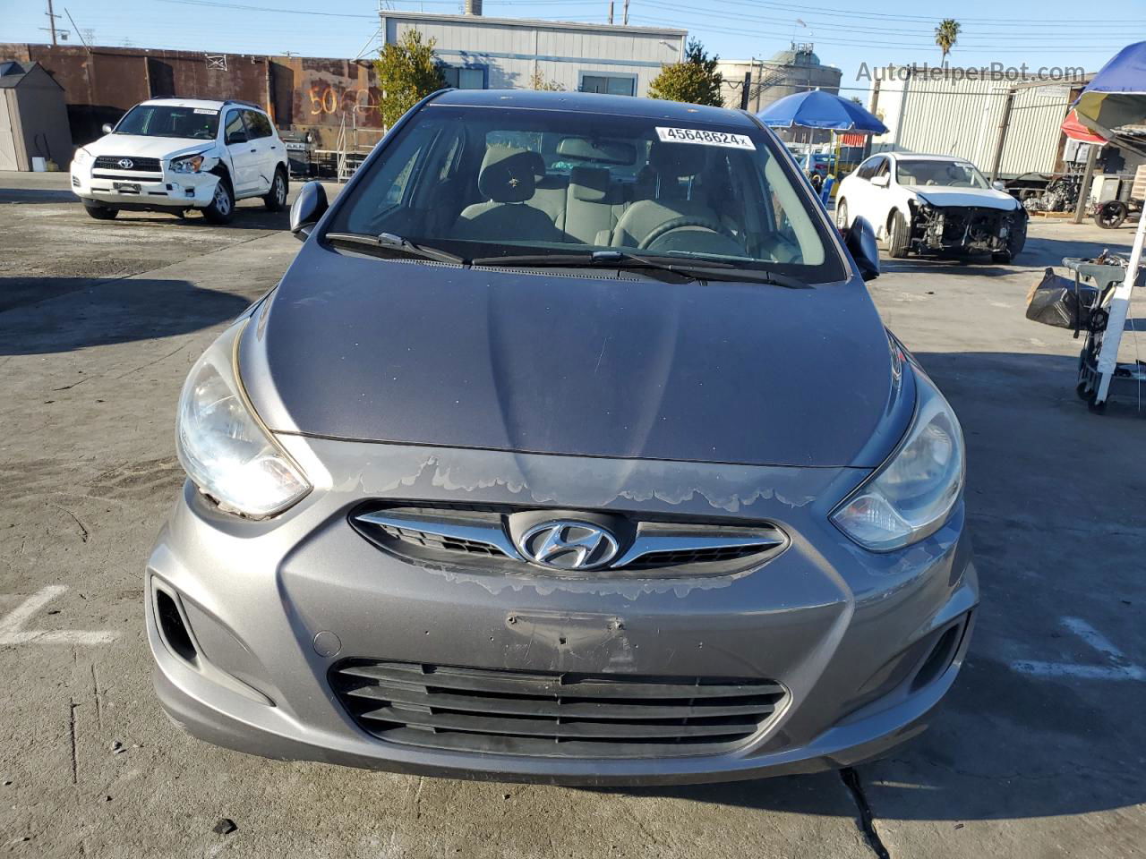 2014 Hyundai Accent Gls Gray vin: KMHCT4AE4EU644201