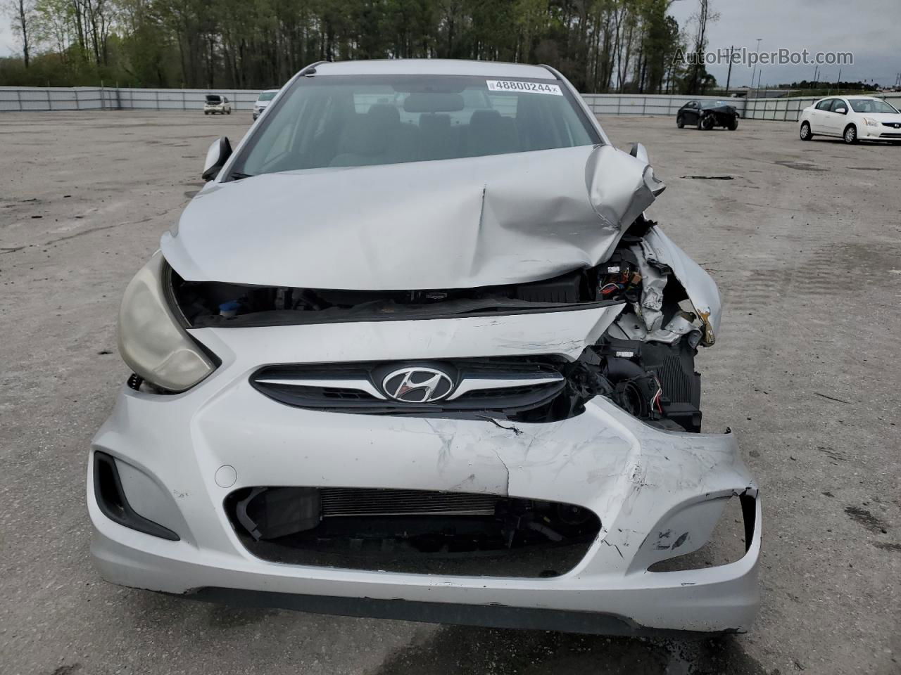 2014 Hyundai Accent Gls Silver vin: KMHCT4AE4EU720953