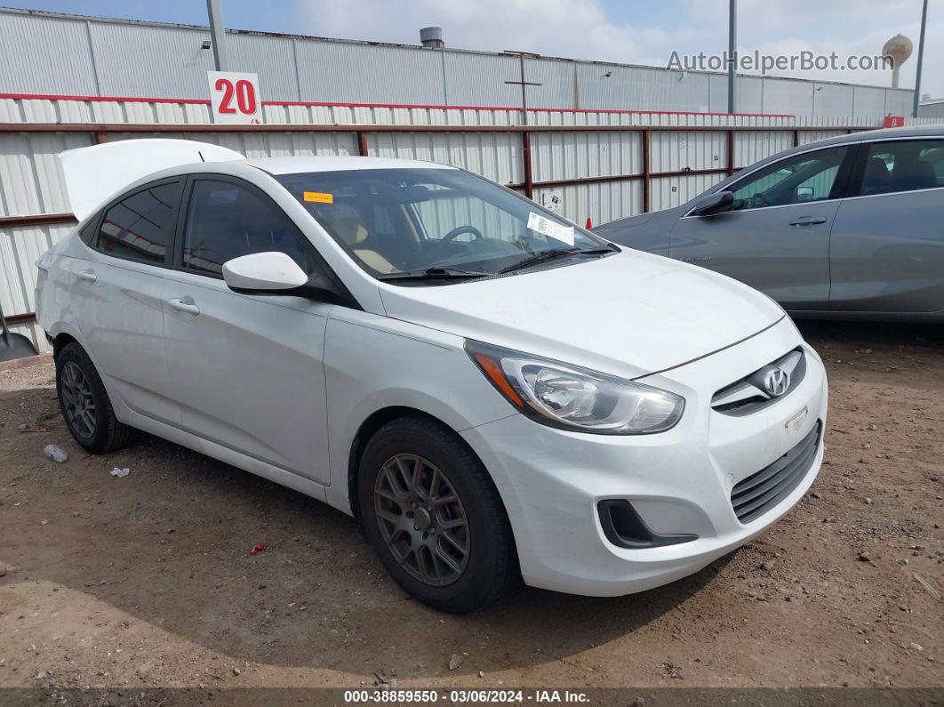 2014 Hyundai Accent Gls White vin: KMHCT4AE4EU750714