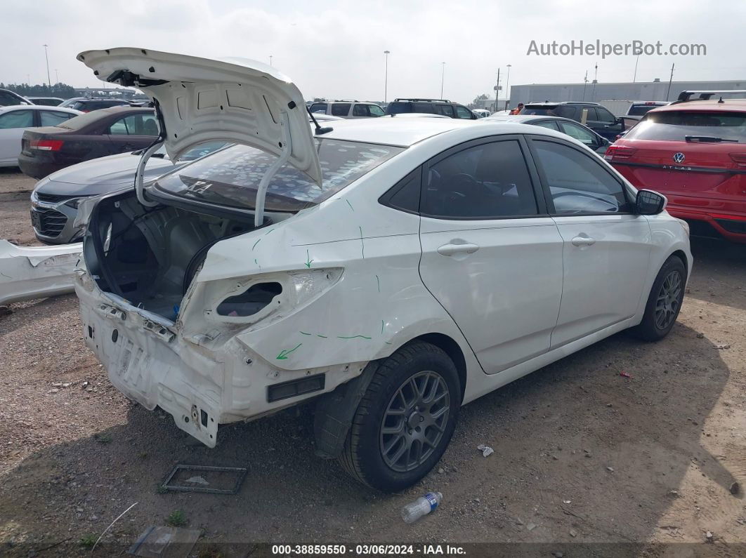 2014 Hyundai Accent Gls White vin: KMHCT4AE4EU750714