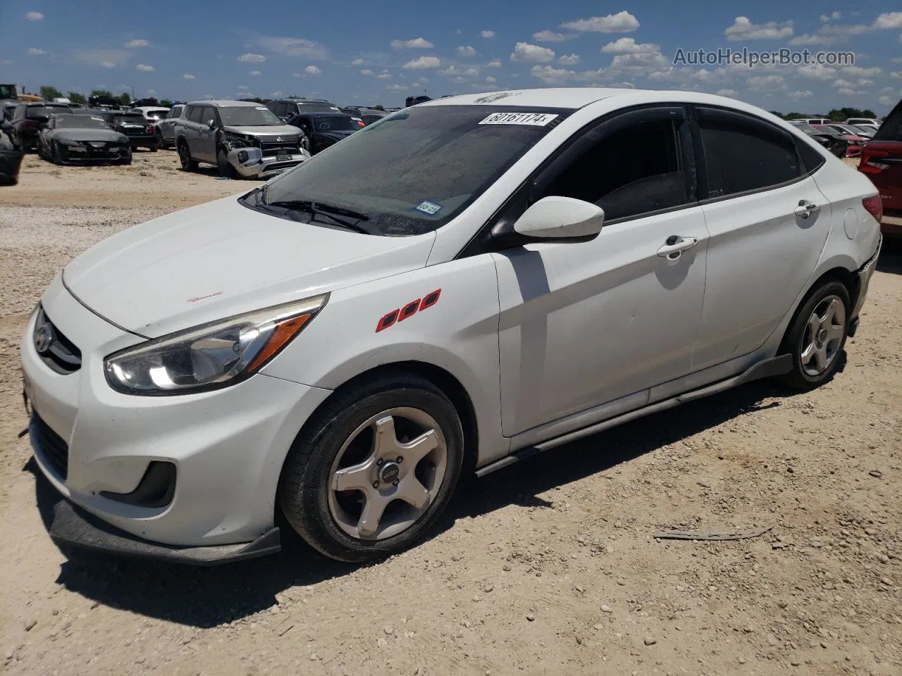 2015 Hyundai Accent Gls White vin: KMHCT4AE4FU811688