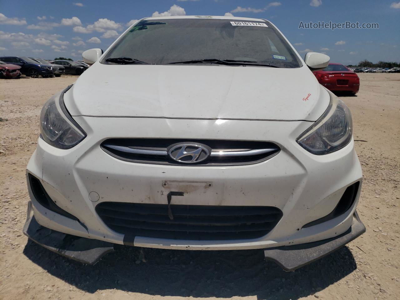 2015 Hyundai Accent Gls White vin: KMHCT4AE4FU811688