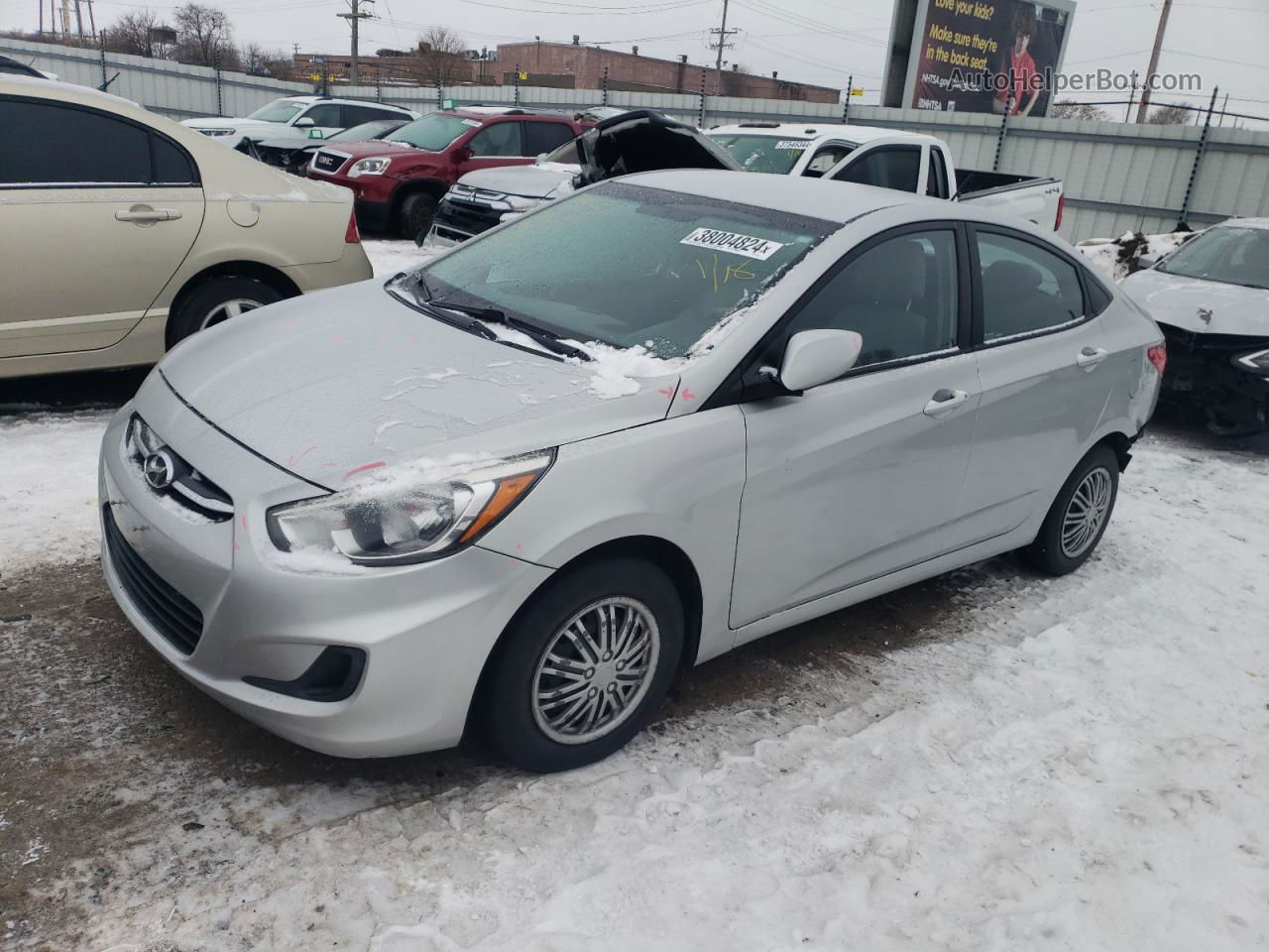 2015 Hyundai Accent Gls Silver vin: KMHCT4AE4FU831455