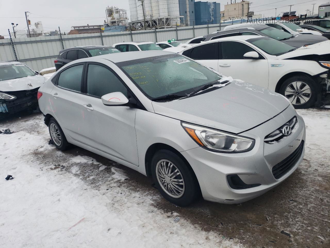 2015 Hyundai Accent Gls Silver vin: KMHCT4AE4FU831455