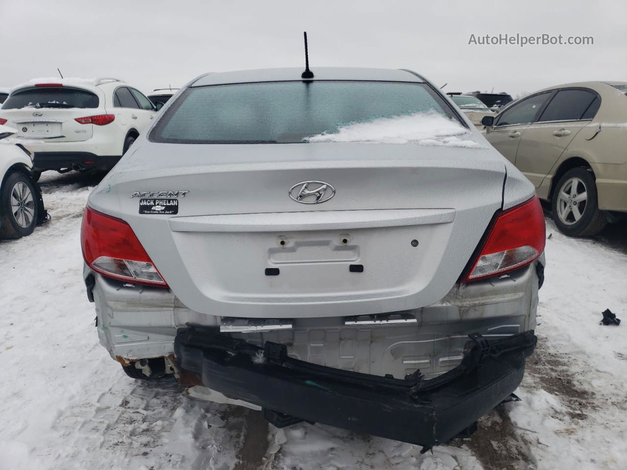 2015 Hyundai Accent Gls Silver vin: KMHCT4AE4FU831455