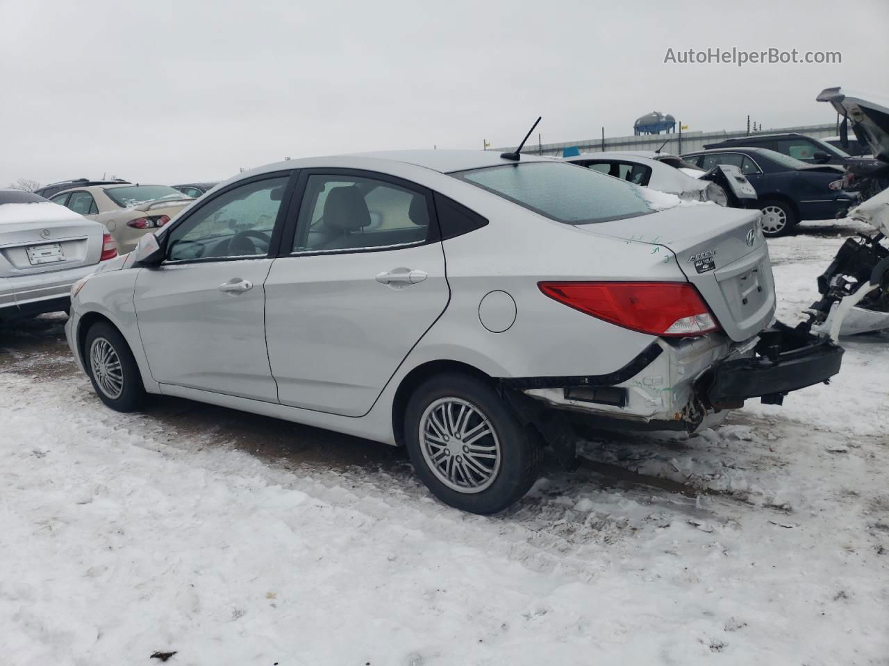 2015 Hyundai Accent Gls Silver vin: KMHCT4AE4FU831455