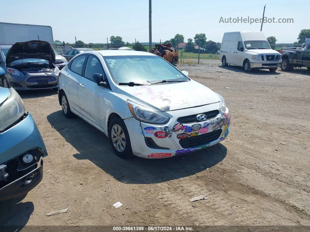 2015 Hyundai Accent Gls White vin: KMHCT4AE4FU835649