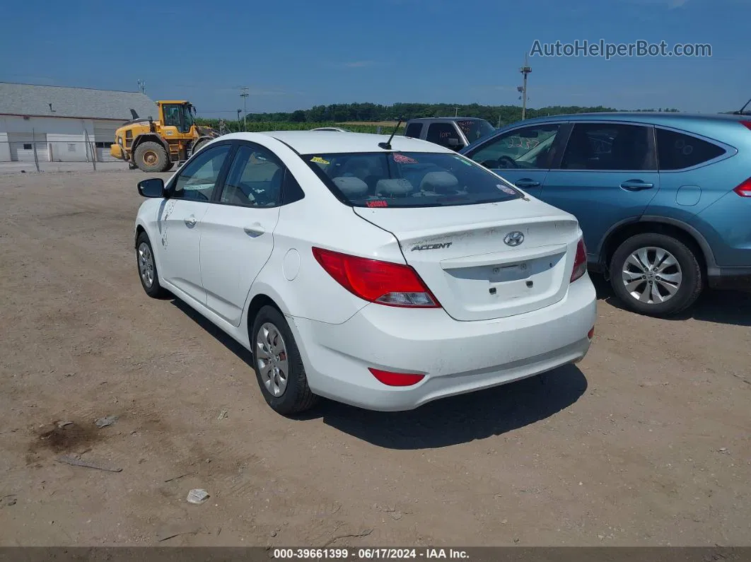 2015 Hyundai Accent Gls White vin: KMHCT4AE4FU835649