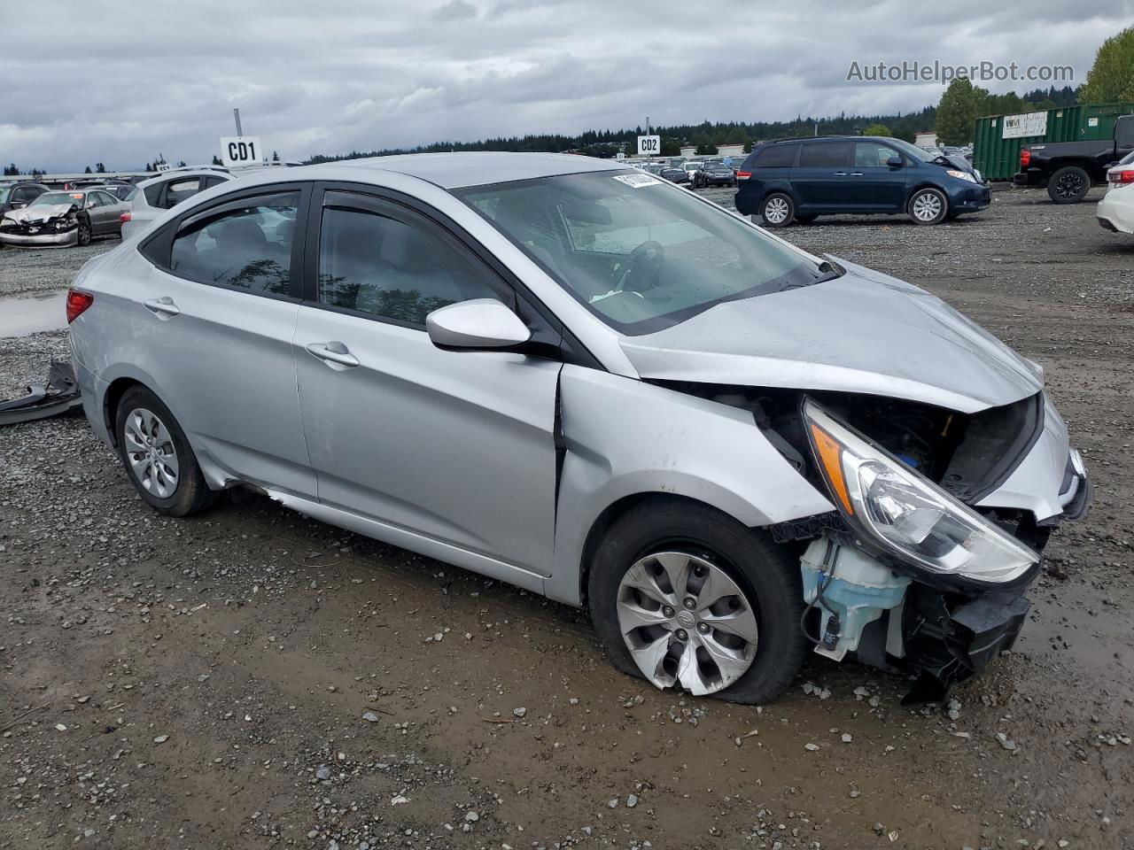 2015 Hyundai Accent Gls Silver vin: KMHCT4AE4FU849888