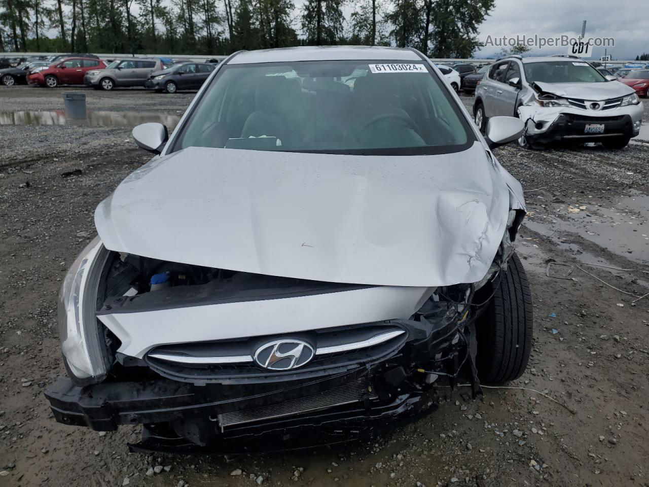 2015 Hyundai Accent Gls Silver vin: KMHCT4AE4FU849888