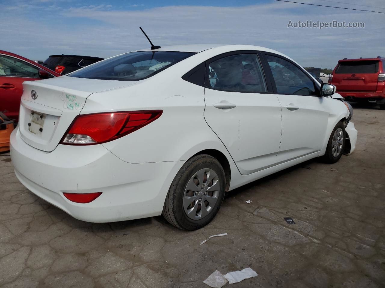 2015 Hyundai Accent Gls White vin: KMHCT4AE4FU861636